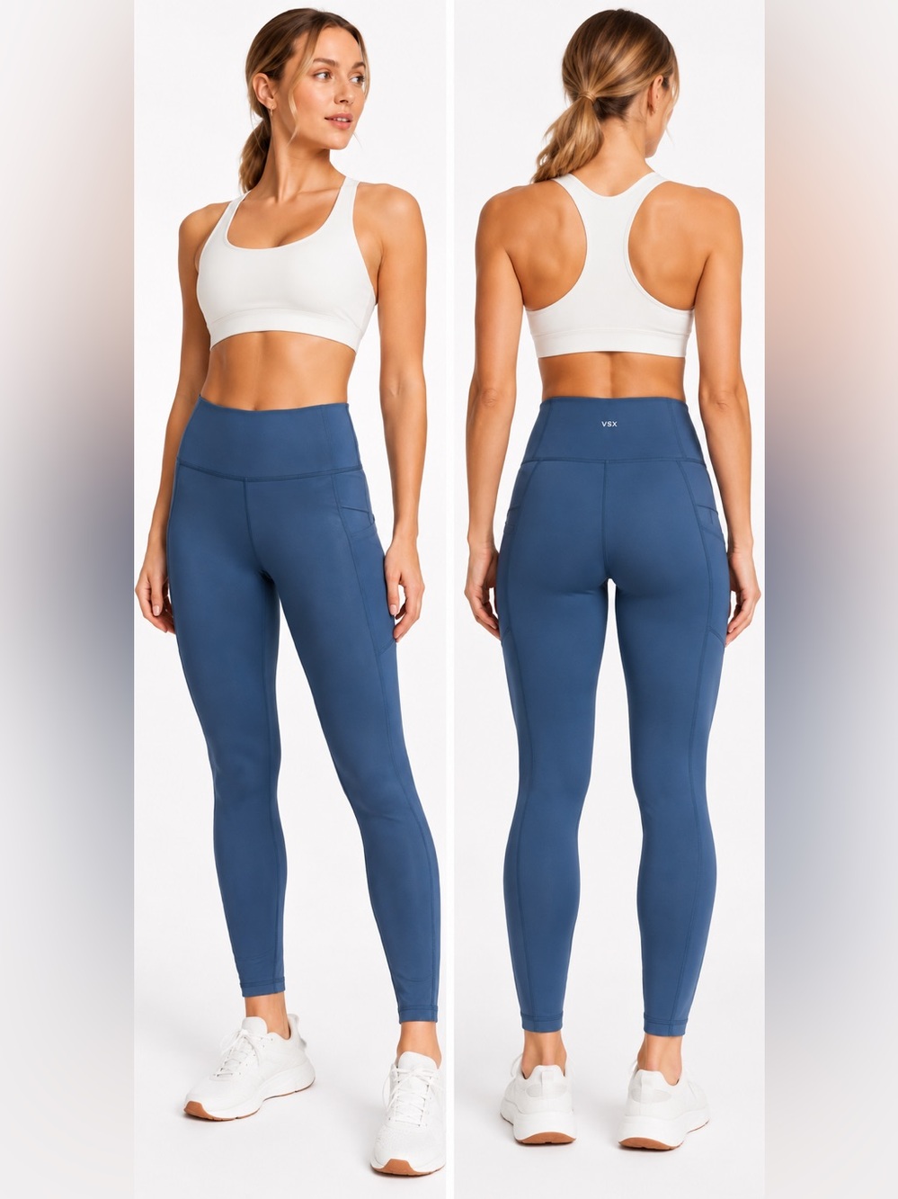 Victoria’s Secret VSX Blue High Rise Pocket Leggings Size Large